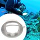 thumbnail image 5 of Máscara de buceo con esnórquel, gafas de buceo, antiempañamiento, ovaladas, portátiles, visión amplia, cómodas blanco, 5 of 7