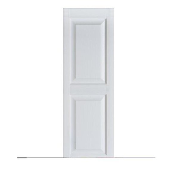Perfect Persiennes IR521559049 Premier Volets Décoratifs Extérieurs à Panneau Surélevé, à Peindre - 15 x 59 Po