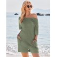 thumbnail image 2 of EKOUAER Rompers for Women Casual Ribbed Short Sleeve T-Shirt Tee Romper Summer Outfits with Pockets 2026, 2 of 6