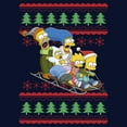 thumbnail image 2 of Men's The Simpsons Christmas Family Sledding Adventure Sweatshirt Navy Blue Large, 2 of 4