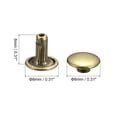 thumbnail image 2 of Unique Bargains 50 Sets Leather Rivets 8mm Double Cap Rivets 8mm Height Metal Studs Rivet, Bronze Tone, 2 of 5