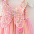 thumbnail image 6 of Curuila Toddler Girls Tie Dye Dress With Butterfly Wing Embroider Sleeveless Square Neckline Fashion Dresses Clothes Size 2-3 Years Pink, 6 of 7