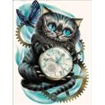 thumbnail image 1 of Kit de pintura de diamante 5d por número (30*40 cm, gato reloj), pintura de diamante, gato bordado de diamantes, bordado de diamantes de imitación, arte de punto de cruz, 1 of 5