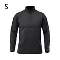 thumbnail image 4 of Qarigey Jersey de media cremallera para hombre, camiseta cálida de manga larga transpirable de Color sólido para niños, ropa interior térmica Camisetas Negro S Qarigey AP013080-01, 4 of 6