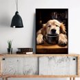 thumbnail image 4 of Póster acogedor de perro y café, pintura en lienzo, arte de pared, imagen de pared para sala de estar, café nórdico, cocina, habitación, decoración del hogar, regalos, 4 of 5