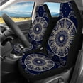 thumbnail image 2 of Uorisanigo Mandala Floral Auto Seat Cover Sets 14 Pcs with Comfortable Decorative Cars Headrest Cover Steering Wheel Cover Armrest Cover Car and Auto Seat Belt Cover Keychain Fit Car,Suv, 2 of 6