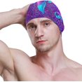 thumbnail image 3 of FYBTO Swimming Cap Ethnic Elephant Paisley Boho Mandala Unisex Adult FYBTO Polyester, 3 of 4
