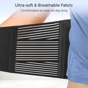 Back Braces Support Belt for Lower Back Pain Relief with 6 Stays, Breathable Back Support Belt for Men/Women for work , Anti-skid lumbar support belt with 16-hole Mesh for sciatica(L)