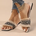 thumbnail image 4 of AXXD Womens Slide Sandals Black Flat Summer Beach Mothers Day, 4 of 7