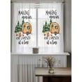 thumbnail image 4 of Camping Curtains 54 Inch Length, Sheer Curtains for Bedroom Living Room Window Fall Summer Nature Forest Car Tree Moon Rod Pocket Voile Drapes Kitchen Curtains Small Half Window 42"x54" 2 Panels, 4 of 7