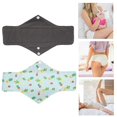 thumbnail image 3 of Washable Bamboo Charcoal Anti bacterial Cloth Menstrual Pad Sanitary Cloth 03#, 3 of 5