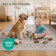 thumbnail image 4 of ODIKA 6'x9' Ultra-Soft Area Rug, Delicate Filigree Edging Floral Motif Rectangular Arch Design None Washable, Bare feet friendly, Silk-Touch for Guest Room, Bedroom, 4 of 7