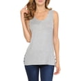 thumbnail image 1 of Bonamie Women's Tank Top, Raw Edged at Neck & Armhole Band with Small Lattices at Sides, 1 of 3