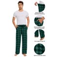 thumbnail image 5 of Hanerdun Plaid Sleep Pajama Pants for Men PJ Lounge Bottoms with Pockets Nightwear Green S, 5 of 7