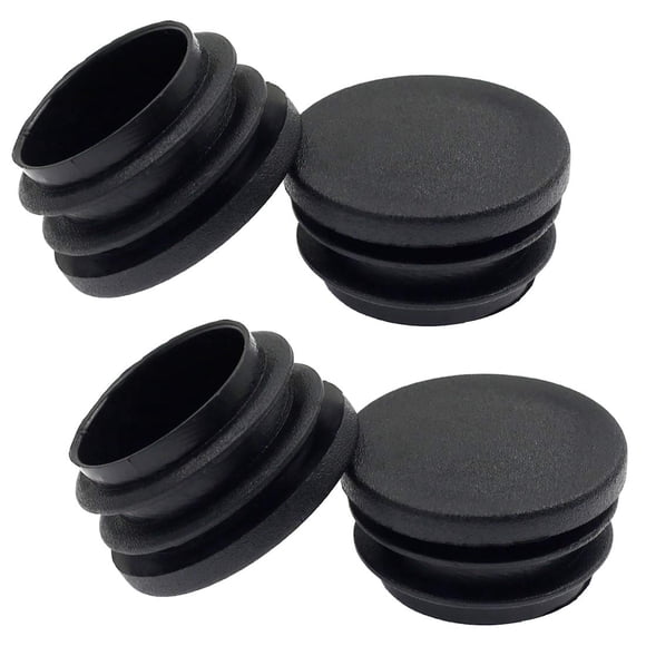 Tapón de plástico Suiwotin redondo negro de 32 mm, 4 piezas