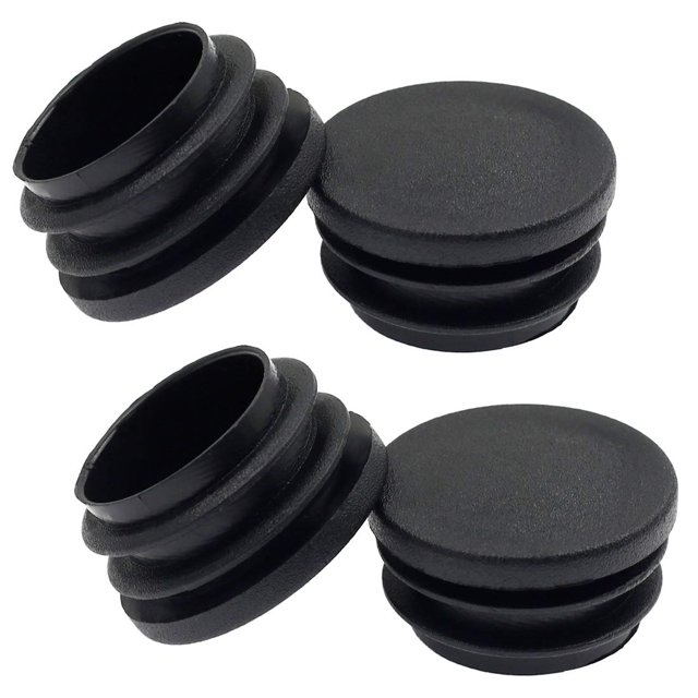 Tapón de plástico Suiwotin redondo negro de 32 mm, 4 piezas