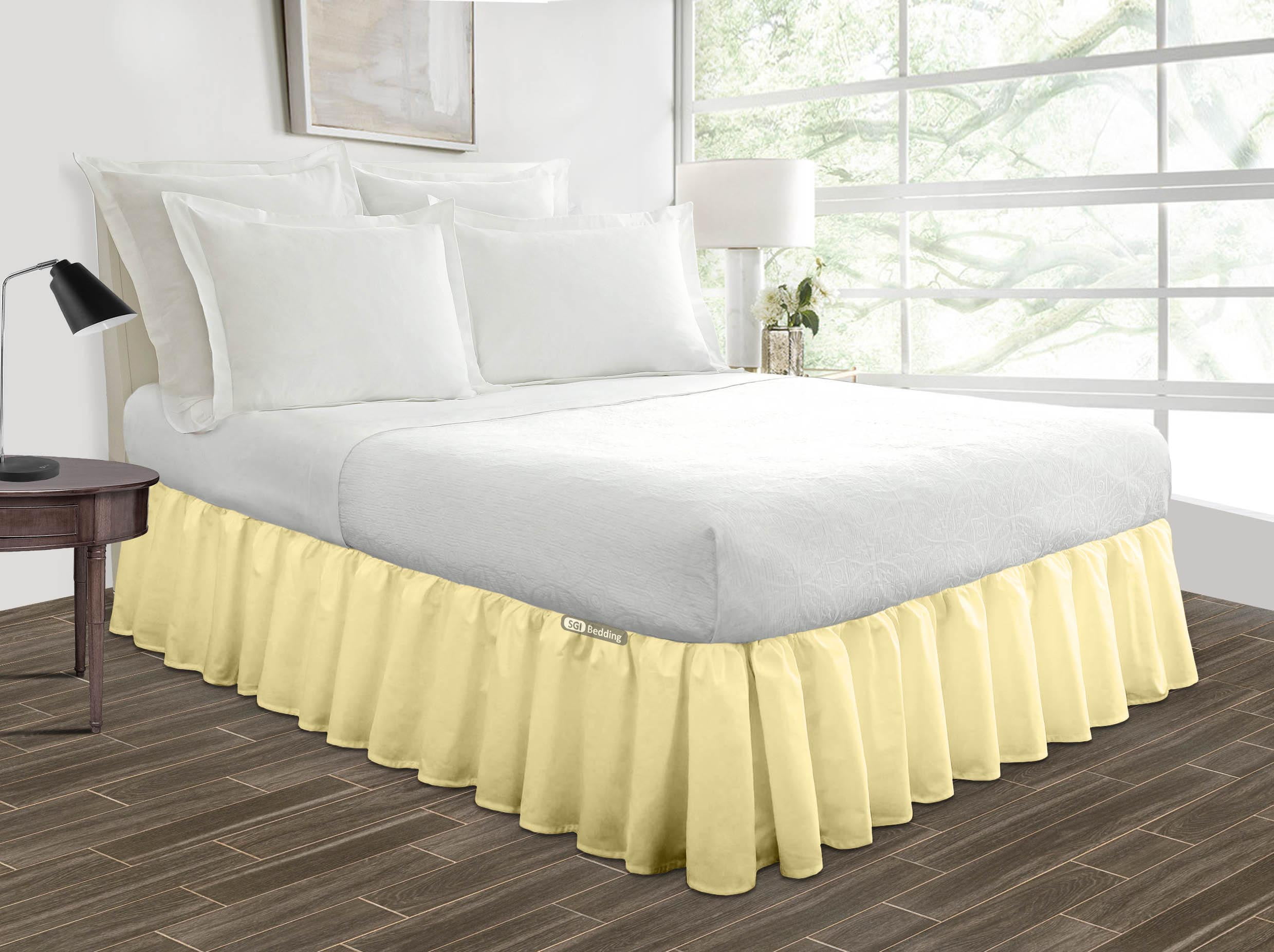 Moss Striped Bed Skirt Select Drop Length All US Size 1000 TC Egyptian Cotton 