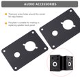 thumbnail image 4 of DEEPCRAFF 4Pcs Speaker Back Panel Iron Plate Black Spray Painted Binding Post Mount Plate, 4 of 5