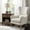 Beige, variant on Swoop Wing Chair with Loose Seat | Perfect for Study Rooms | 36% Viscose and 34% Cotton Blend | Addresses Chair Aesthetics Problem