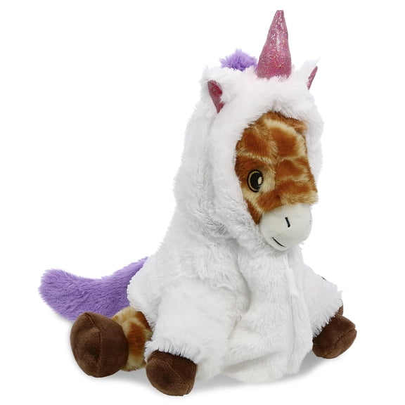 DolliBu Eco-Friendly Giraffe Unicorn Plush Stuffed Animal Toy - Super Soft Giraffe Dress Up with Removable Plush Unicorn Outfit, Cute Fantasy Gift for Kids and Adults - 10 Inches
