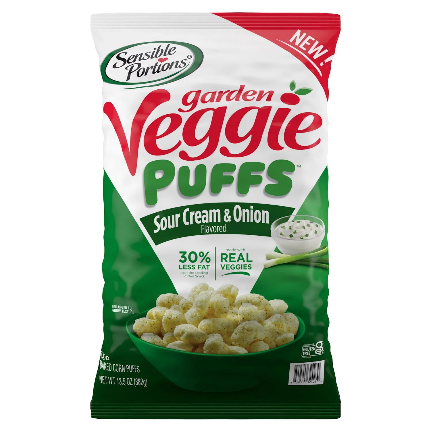 Sensible Portions Sour Cream & Onion Garden Veggie Puffs (13.5 Ounce