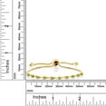 thumbnail image 4 of Gem Stone King 18K Yellow Gold Plated Silver Green Peridot Adjustable Bracelet for Women (0.70 Cttw, Round 2.5MM, Gemstone August Birthstone, Fits up To 9 inch Wrist), 4 of 4