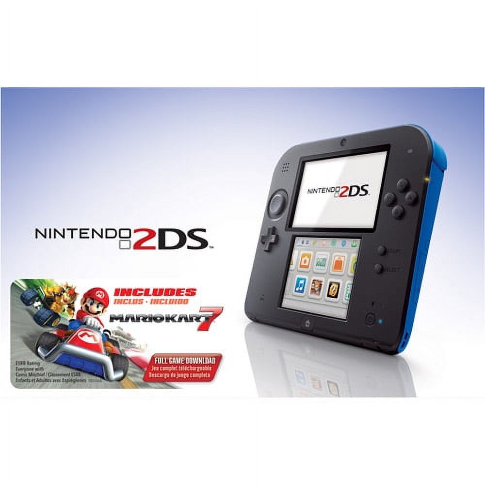 Nintendo 2DS with Mario Kart 7 Game, Electric Blue - image 2 of 2