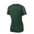 thumbnail image 6 of Sport-Tek Ladies PosiCharge Competitor Sleeve Blocked V Neck Tee-2XL (Forest Green/ Iron Grey), 6 of 6