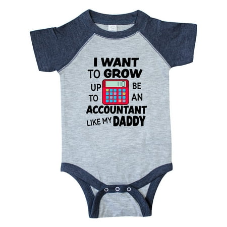 

Inktastic I Want To Grow up To Be An Accountant Like My Daddy Gift Baby Boy or Baby Girl Bodysuit