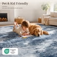 thumbnail image 6 of CHITOOMA 8'x10' Area Rugs for Living Room, Machine Washable Abstract Distressed Rugs Indoor Neutral Carpet Rugs for Bedroom Dining Room Office with Non-Slip Backing, Stain Resistant, Dark Blue, 6 of 10