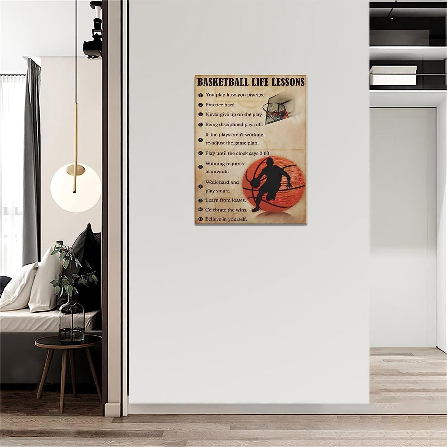 Samurai Wall Art Canvas - 'I Choose To Live By Choice' Motivational Quote, 18x24"