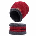 thumbnail image 4 of MSJUHEG Winter Gloves Scarf Men Women Winter Hat Warmer Scarf Touchscreen Gloves Set Warmer Neck Thick Knit Hat Set Scarf For Women Red One Size, 4 of 4
