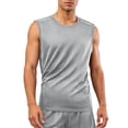 thumbnail image 3 of VBTAPA Men's Quick Dry Tank Top Summer Beach Swim Shirt Gym Workout Athletic Muscle Sleeveless Shirts Gray L, 3 of 8
