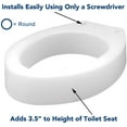 Carex Raised Toilet Seat Elevator, Fits Most Standard Round Toilets