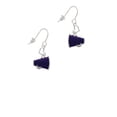 thumbnail image 2 of Silvertone Small Purple Megaphone Heart French Earrings, 2 of 4