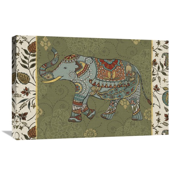 Global Gallery's Daphne Brissonnet 'Elephant Caravan IIF' Stretched Canvas Wall Art