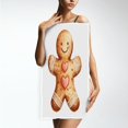 thumbnail image 4 of Towel 30x15 Inch Face Towel Hand Towel Bath Towels Hand Bath Towels Single-Sided Printed Towels, Lightweight, Breathable and Absorbent Christmas Gingerbread Man Cartoon, 4 of 5