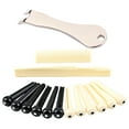 thumbnail image 1 of Miangastore 1 Set Acoustic Guitar Bridge Pins Puller Pulling Remover Extractor Tool with Guitar Saddle Nut, 1 of 9