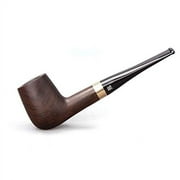 MUXIANG Straight Tobacco Pipe Ebony Wooden Pipe Handmade Pipe 9mm Filter 10 Pipe Cleaning Tools AC0015