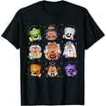 thumbnail image 1 of T-Shirt de Nuit Personnages de Film Effrayants Mignons d'Halloween - Blanc - G, 1 of 2