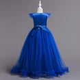 thumbnail image 4 of ATOGUTA Formal Dresses for Teens Blue Sleeveless Tulle Long Formal Wedding Pageant Party Fancy Princess Ball Gown Dresses 5T-15, 4 of 6