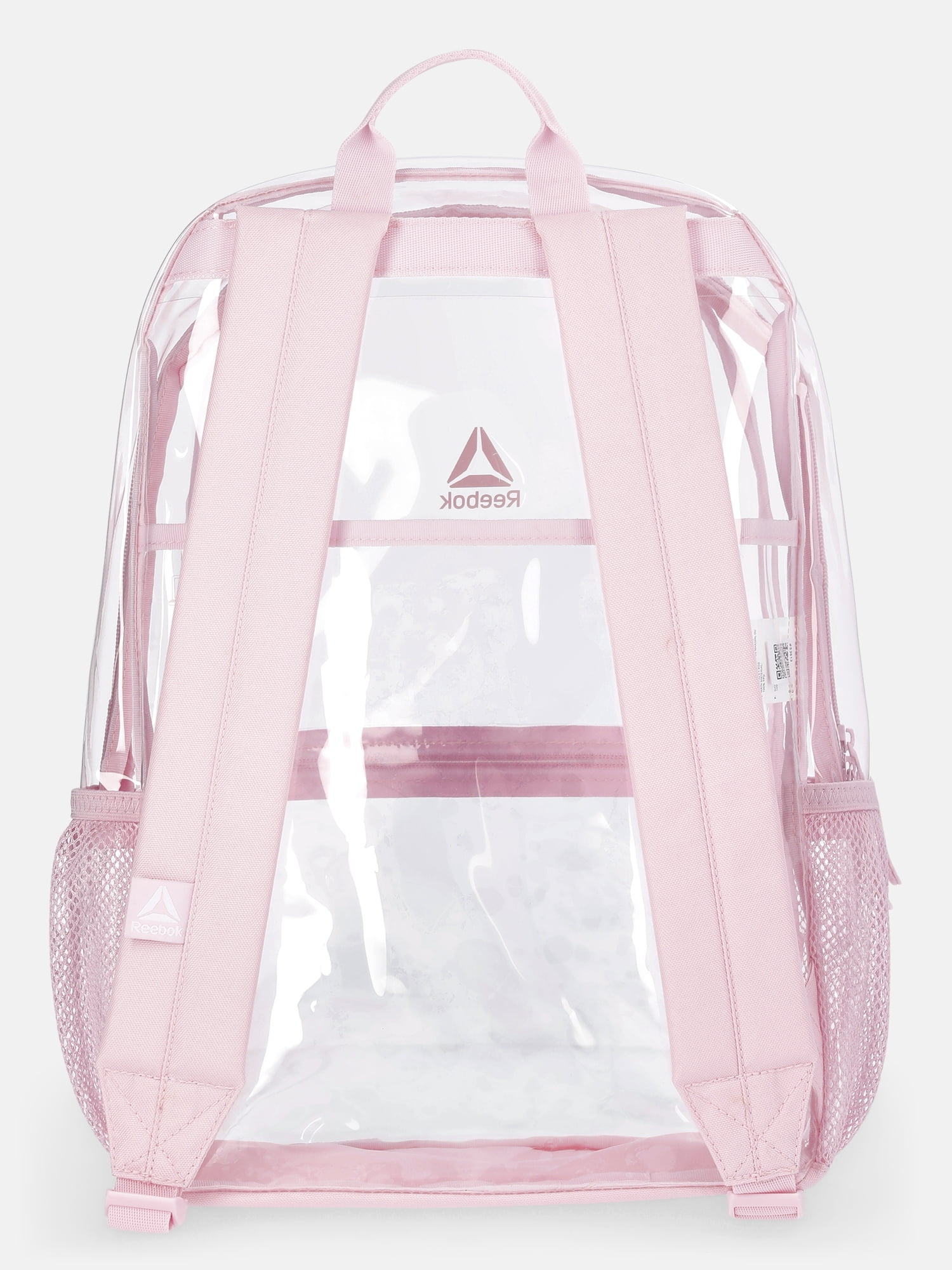Reebok Kids' Kiwi 17" Clear Backpack, Pink Tulle