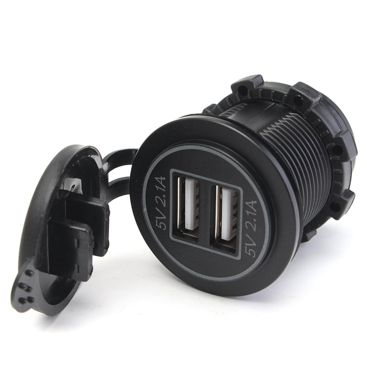 12-24V 2.1A+2.1A Waterproof Car Motorcycle Dual USB Power Adapter ...