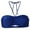 Blue, variant on Women Swimwear Plus Size Swim Tops Women's Summer Mix & Match Plain Bikini Bandeau Top Swimwear Beachwear