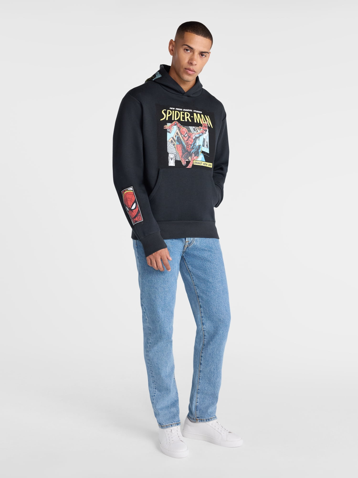 Spider-Man Men's and Big Men's Brand New Day Graphic Hoodie Sweatshirt, Sizes XS-5XL