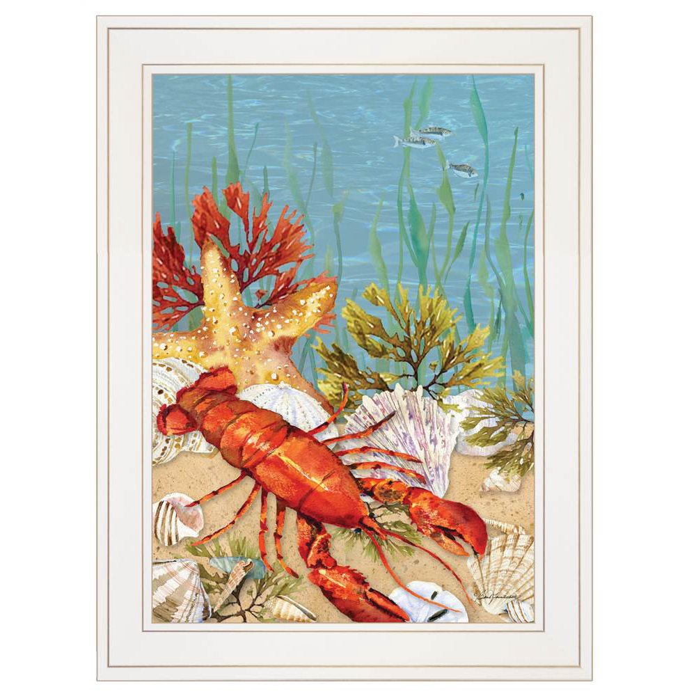 "Lobster" White Frame Print art