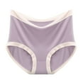 thumbnail image 2 of YWDJ Lightweight High Waist No Show Solid High Waist Tummy Controlling Warm Underwear Sexy Underwear Briefs Purple L, 2 of 3