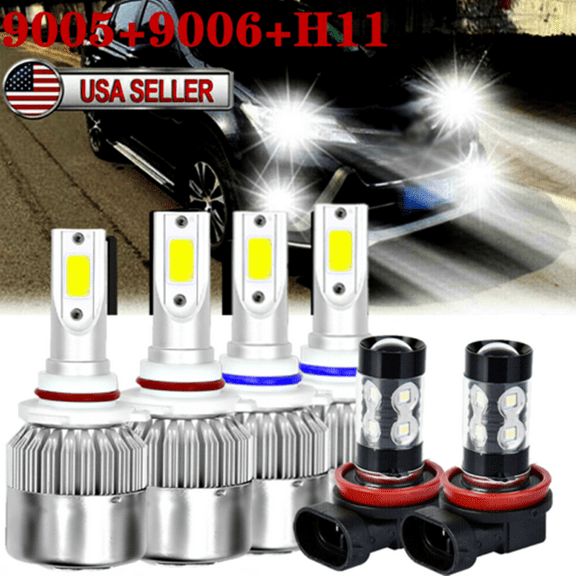 For Toyota RAV4 2006-2013 2014 9005 9006 Combo LED Headlight H11 Fog Light Bulb