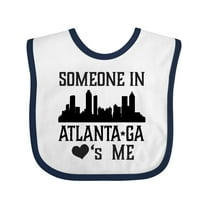 Inktastic Atlanta Georgia Someone Loves Me Skyline Boys or Girls Baby Bib