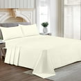 thumbnail image 2 of CCNY RV Bunk Sheet Set Three - Quarter 1000 TC Egyptian Cotton Camper 4Pcs Sheets & Pillowcase 6" Deep pocket Ivory, 2 of 10